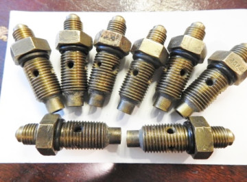 20AS - 1/2"-20   Hilborn Thread Nozzles  SET OF 8 WITH  1/4" TIPS  USED  NO RETURN